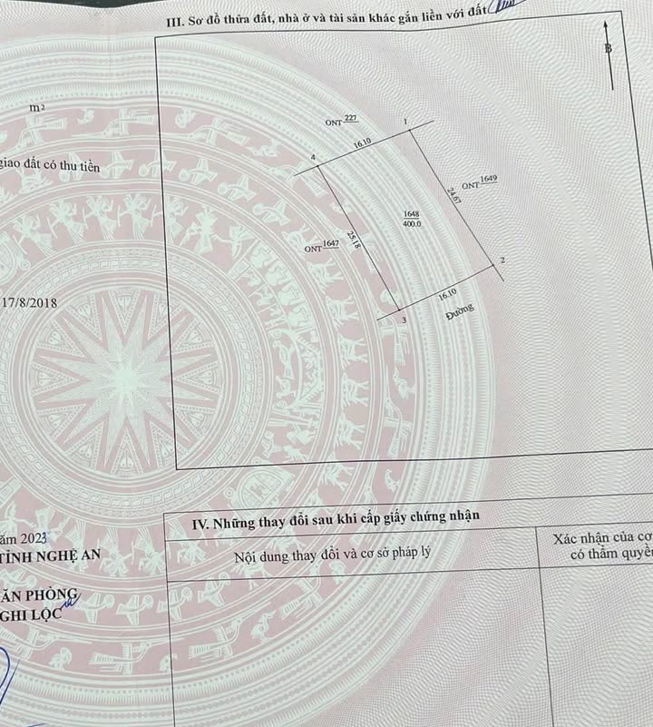 Đất ở Nghi Phong Vinh 400m² giá 4 tỷ - Tiềm năng đầu tư hấp dẫn!