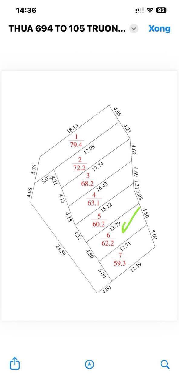 Đất nền xóm Phong Phú, Hưng Hòa 62m² giá 1.3 tỷ - Nằm cạnh hồ điều hòa!