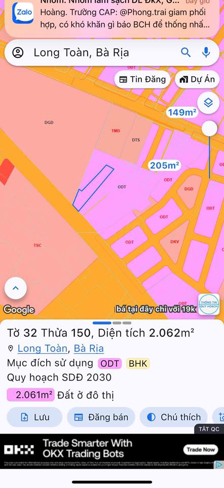 Đất nền Long Toàn Bà Rịa 2000m² giá 37 tỷ - Cơ hội đầu tư hấp dẫn!