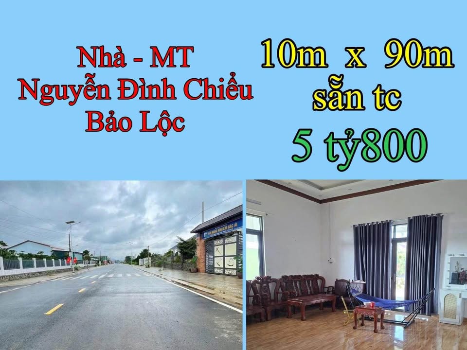 Nhà mặt tiền Nguyễn Đình Chiểu Bảo Lộc 900m² giá 5.8 tỷ - Đầu tư sinh lời cao!