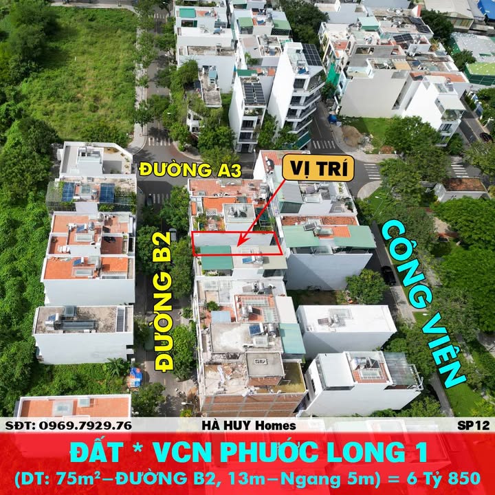 Đất VCN Phước Long 1, Nha Trang 75m² giá 6.85 tỷ - Mặt tiền đường B2 rộng 13m!