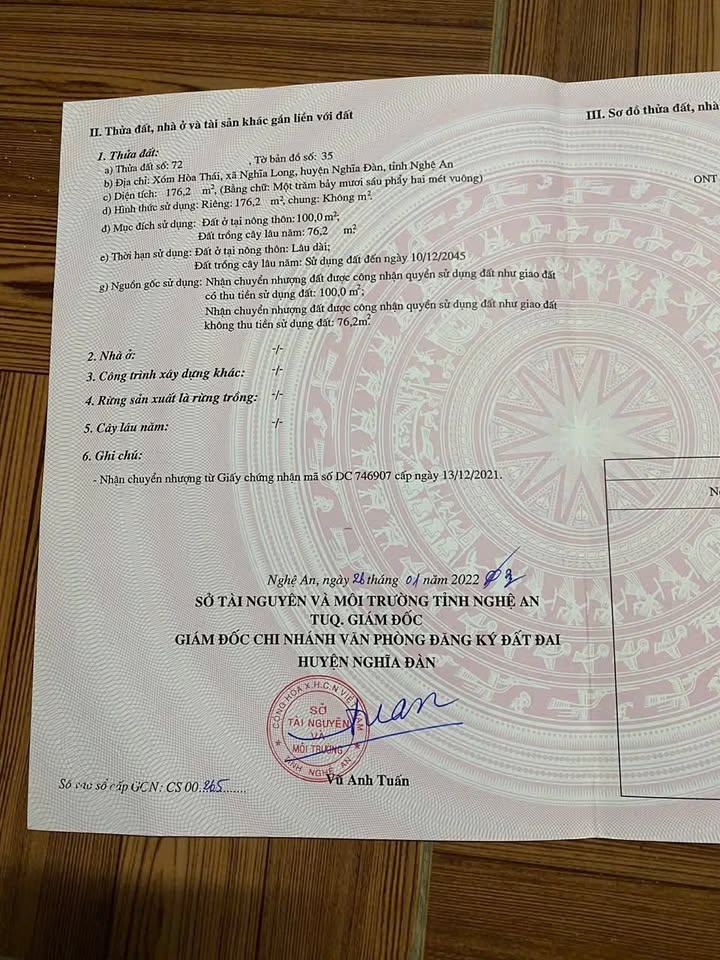 Đất thổ cư Nghĩa Lộc 744m² giá thỏa thuận - Đường nhựa, vị trí đẹp!