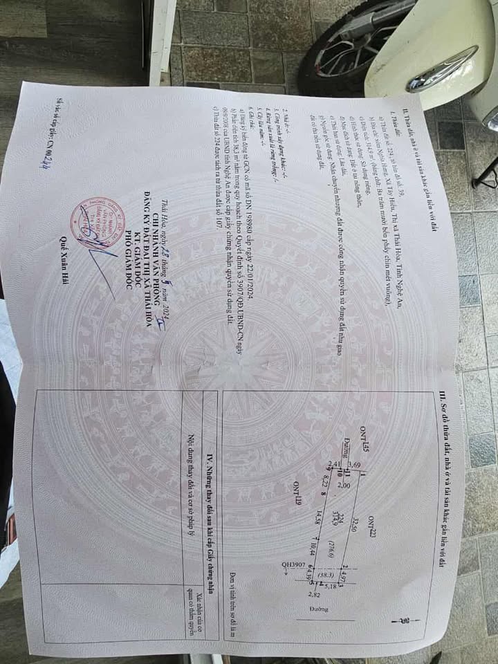 Đất thổ cư xã Tây Hiếu 314m² giá thỏa thuận - Mặt tiền 8m, gần bệnh viện