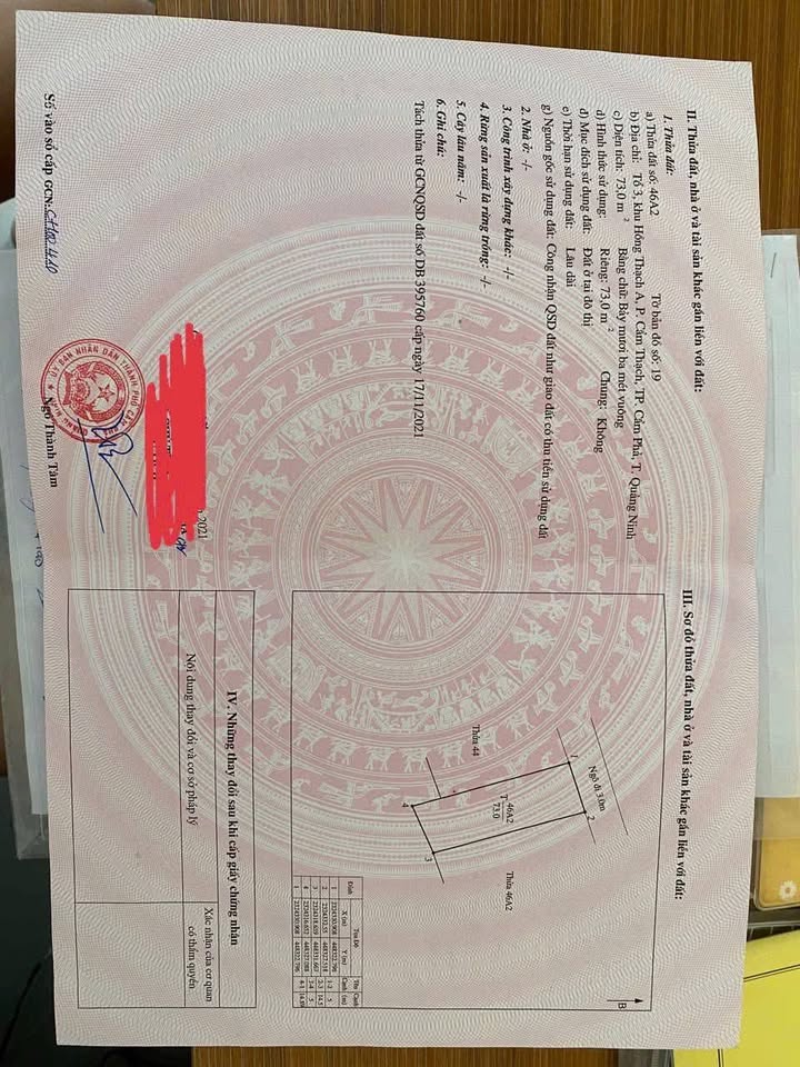 Đất Cẩm Thạch 73m² giá 1,4 tỷ - Hướng Bắc, đường ô tô 30m