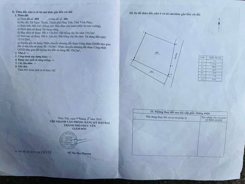 Đất nền 460m² tại Ngọc Thanh, Phúc Yên - Đường thông ô tô tránh, giá thỏa thuận!