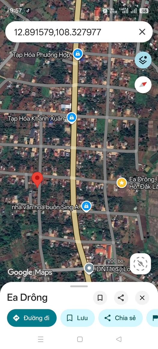 Đất nền xã Ea Drơng, Cư M'gar 165m² giá chỉ 290 triệu - Cơ hội đầu tư không thể bỏ lỡ!