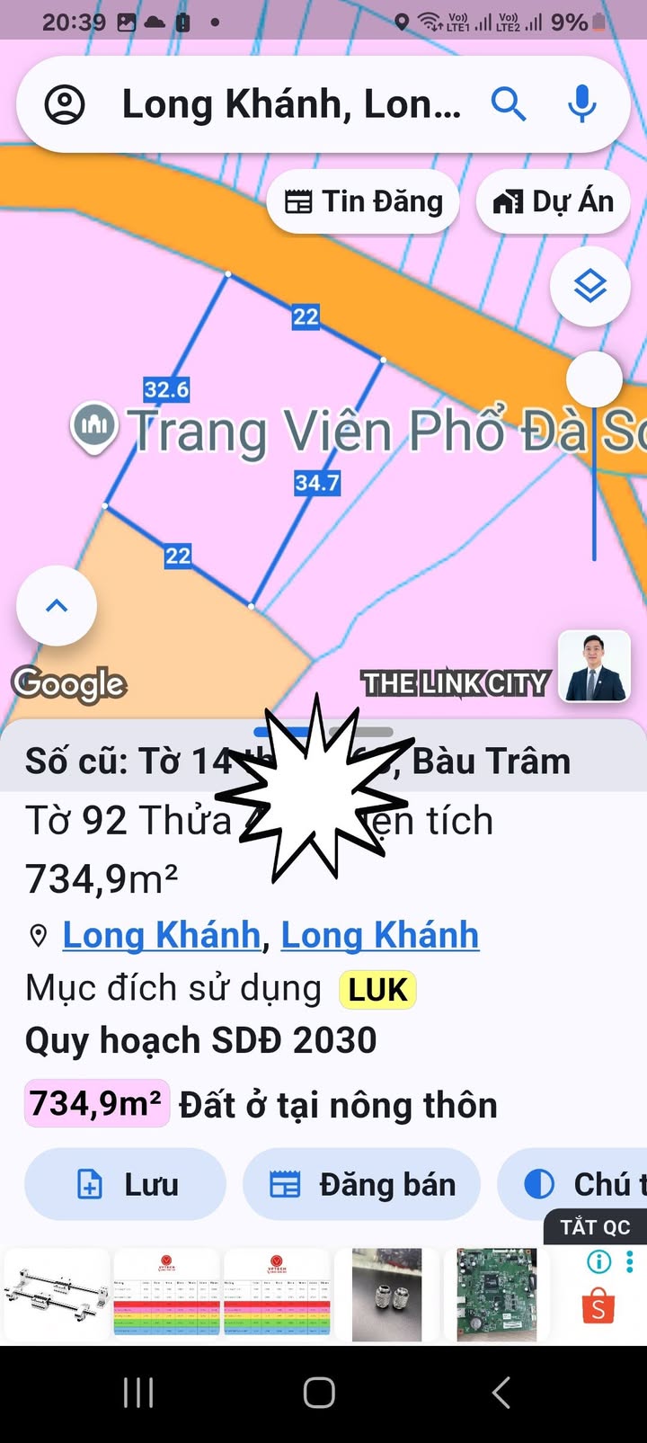 Đất mặt tiền đường Số 6, Bàu Trâm, Long Khánh 726m² giá 2.3 tỷ - Cơ hội đầu tư tuyệt vời!