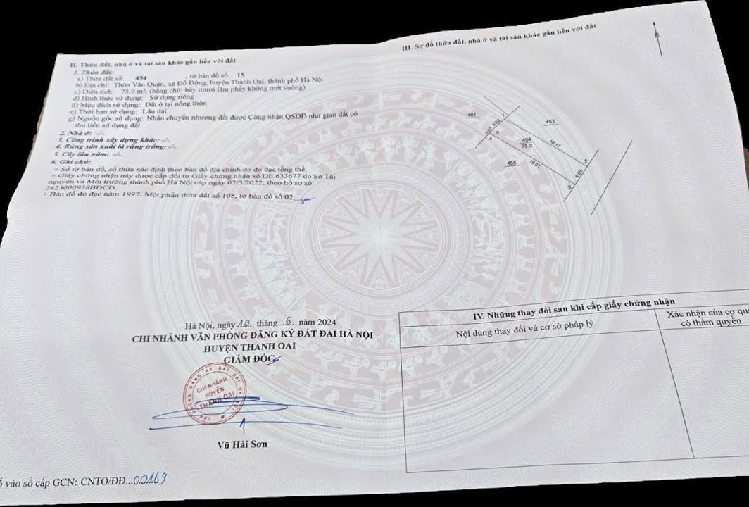 Đất thổ cư Đỗ Động, Thanh Oai 74m² giá 7x triệu/m² - Đường ô tô tránh nhau!