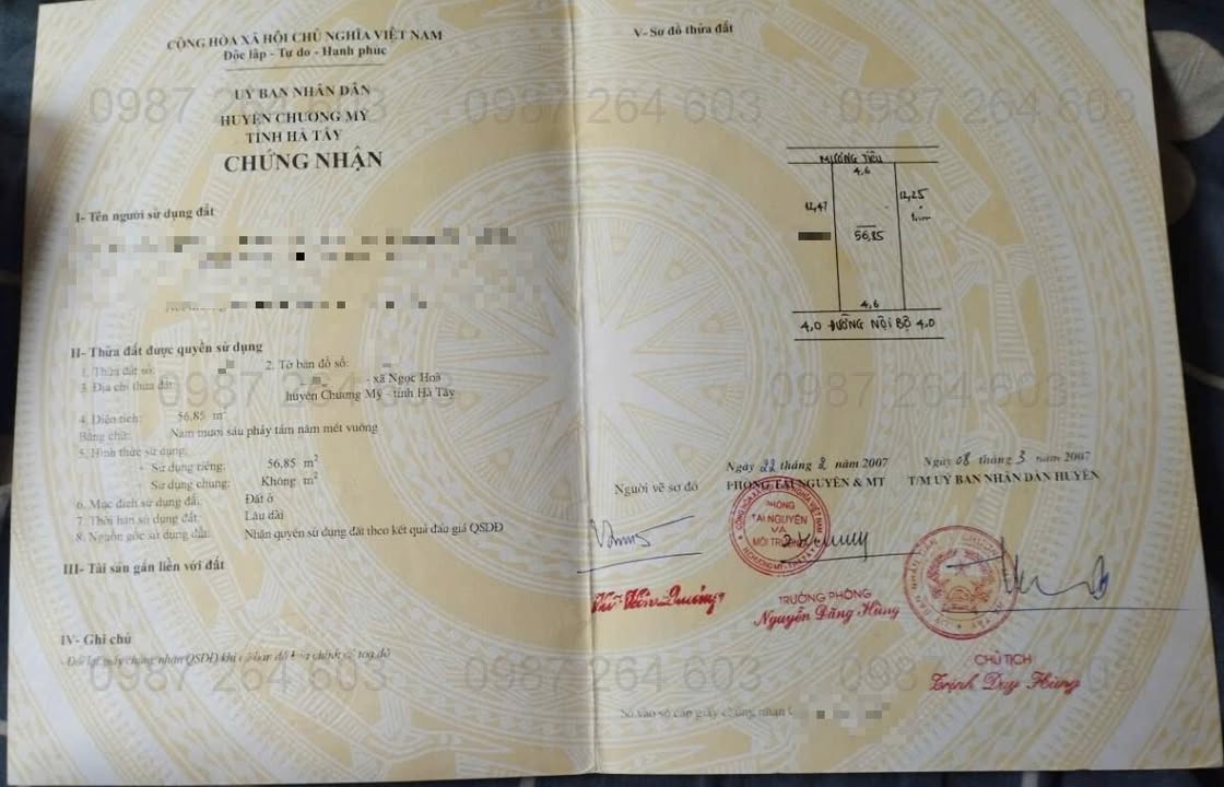 Đất thổ cư Chúc Sơn, Hà Nội 56.85m² - Giá thương lượng, mặt tiền 4.6m, sát trục chính