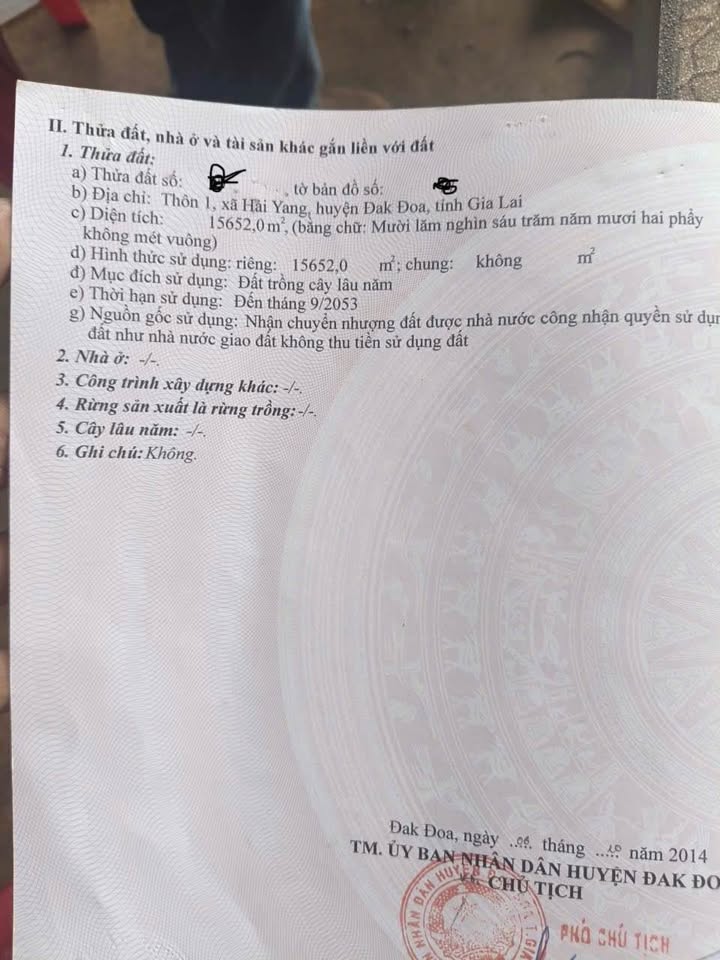 Farm 15,000m² tại Đăk Đoa, Gia Lai giá chỉ 2.4 tỷ - Cơ hội đầu tư tuyệt vời!