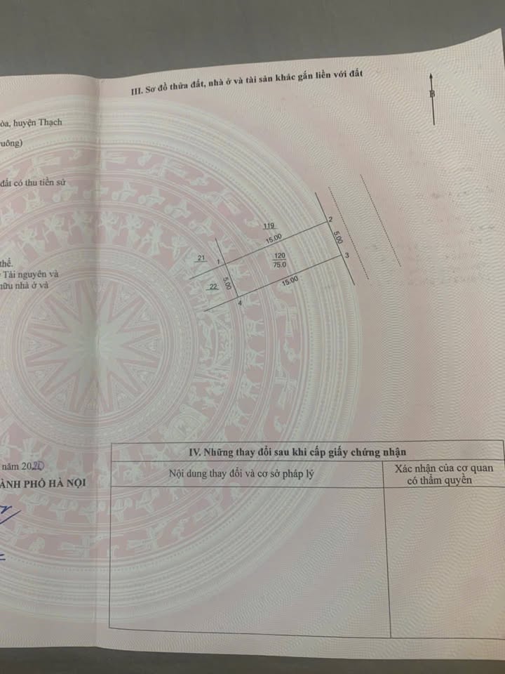 Đất nền tái định cư Đại học Quốc gia Hà Nội 75m² giá 4 tỷ - Hướng Đông Nam, mặt tiền 5m!