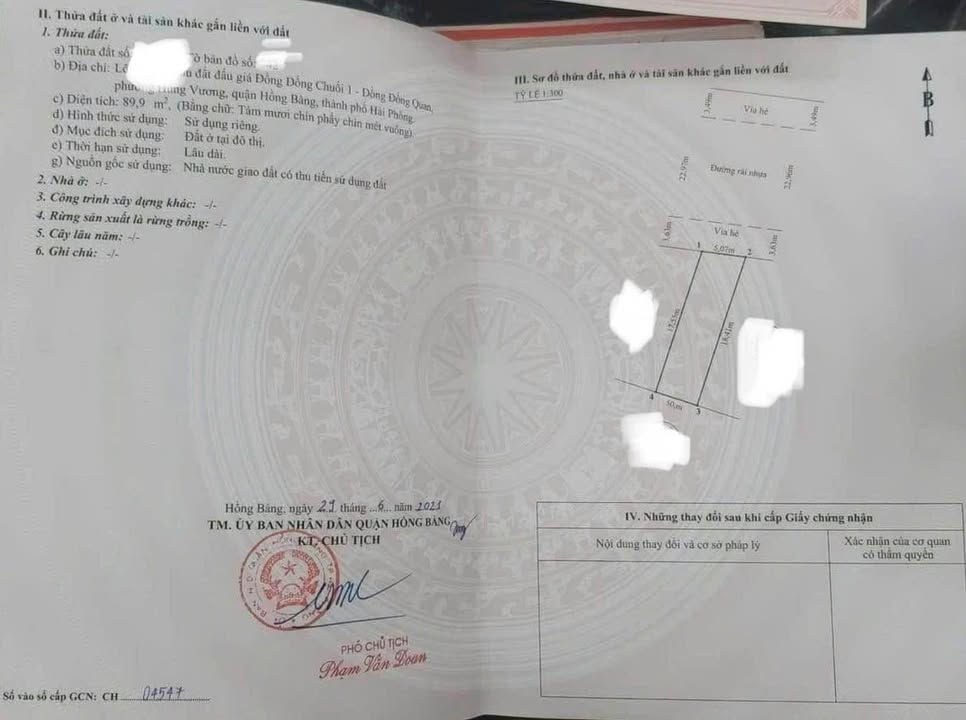 Đất phân lô Hùng Vương, Hồng Bàng 89.9m² giá 4.5 tỷ - Tiềm năng đầu tư sinh lời!