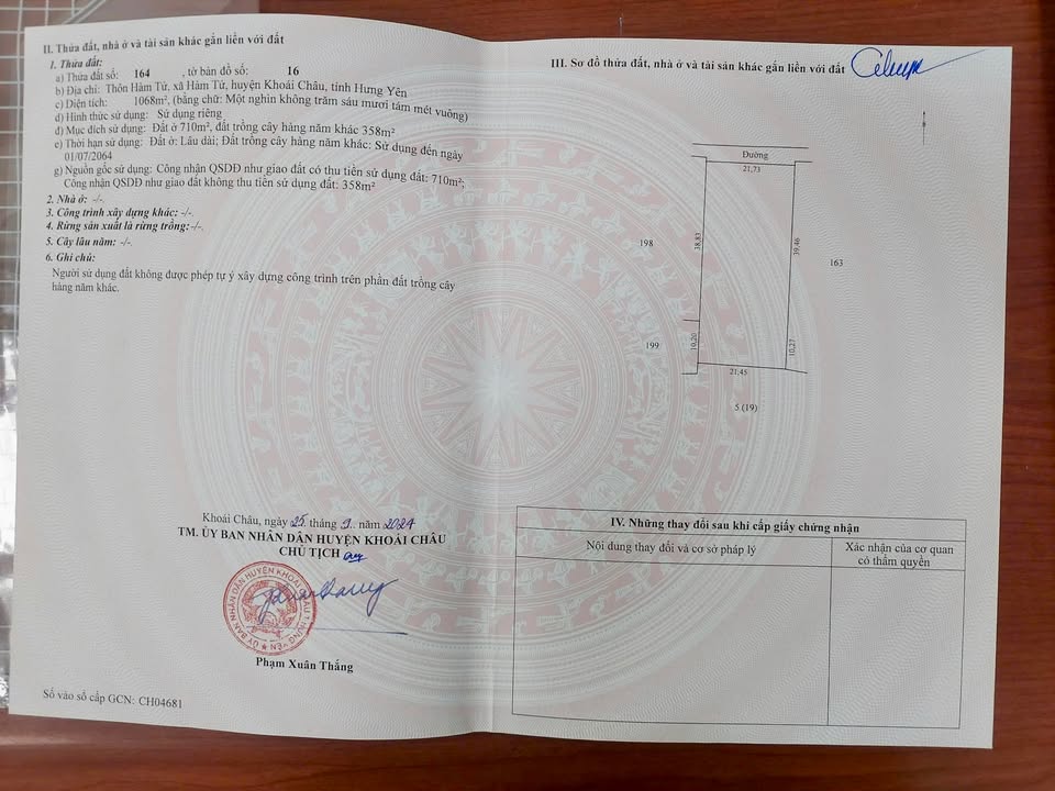 Đất nền 773m² tại Hàm Tử, Khoái Châu - Giá chỉ 7.73 tỷ, đầu tư sinh lời ngay!