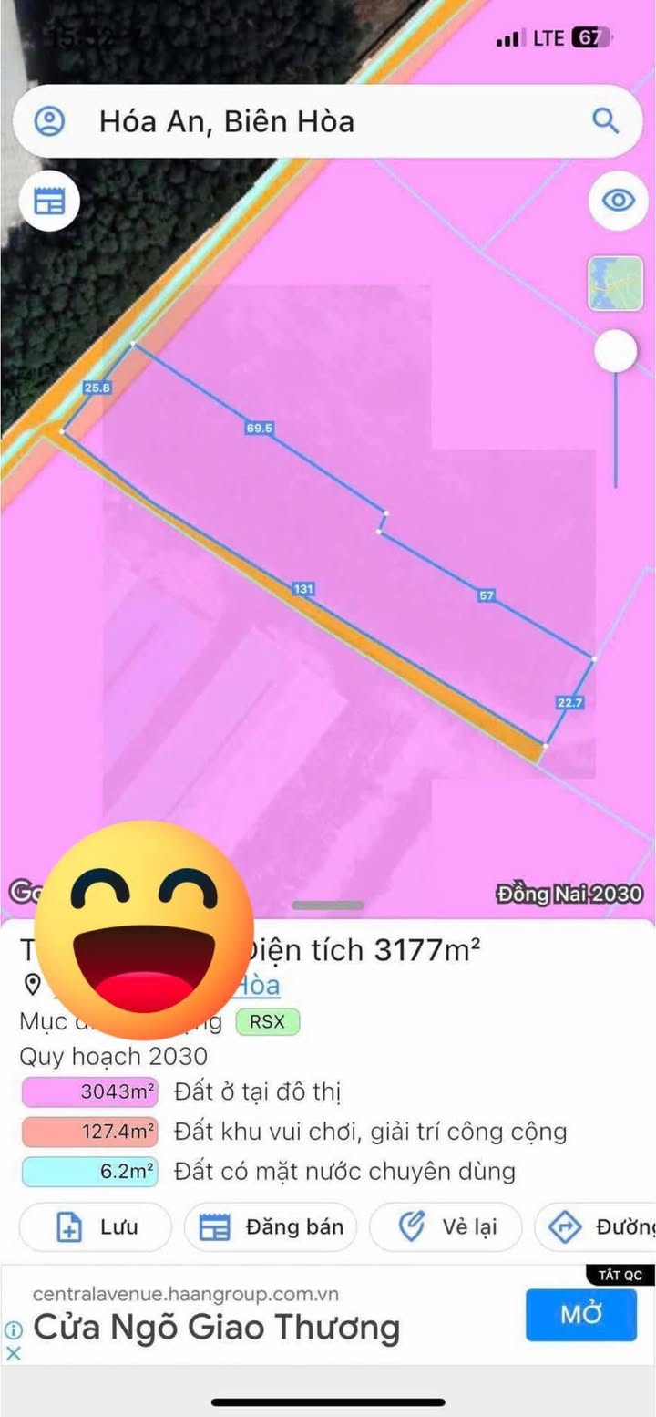 Đất nền phường Hóa An, Biên Hòa 3177m² giá chỉ 6 triệu/m² - Cơ hội đầu tư hấp dẫn!