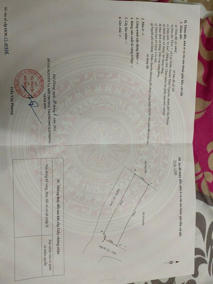 Lô đất thôn 7 xã Lại Xuân 93m² giá chỉ 600 triệu - Vị trí lô góc thoáng mát