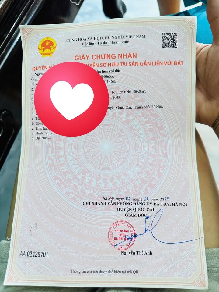 Đất thổ cư Kiều Phú, Quốc Oai 100m² giá 2 tỷ - Cơ hội đầu tư hấp dẫn!