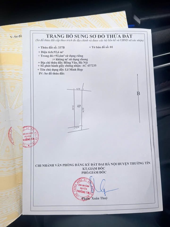 Đất Hồng Vân, Thường Tín 92m² giá 600 triệu - Kinh doanh thuận lợi!