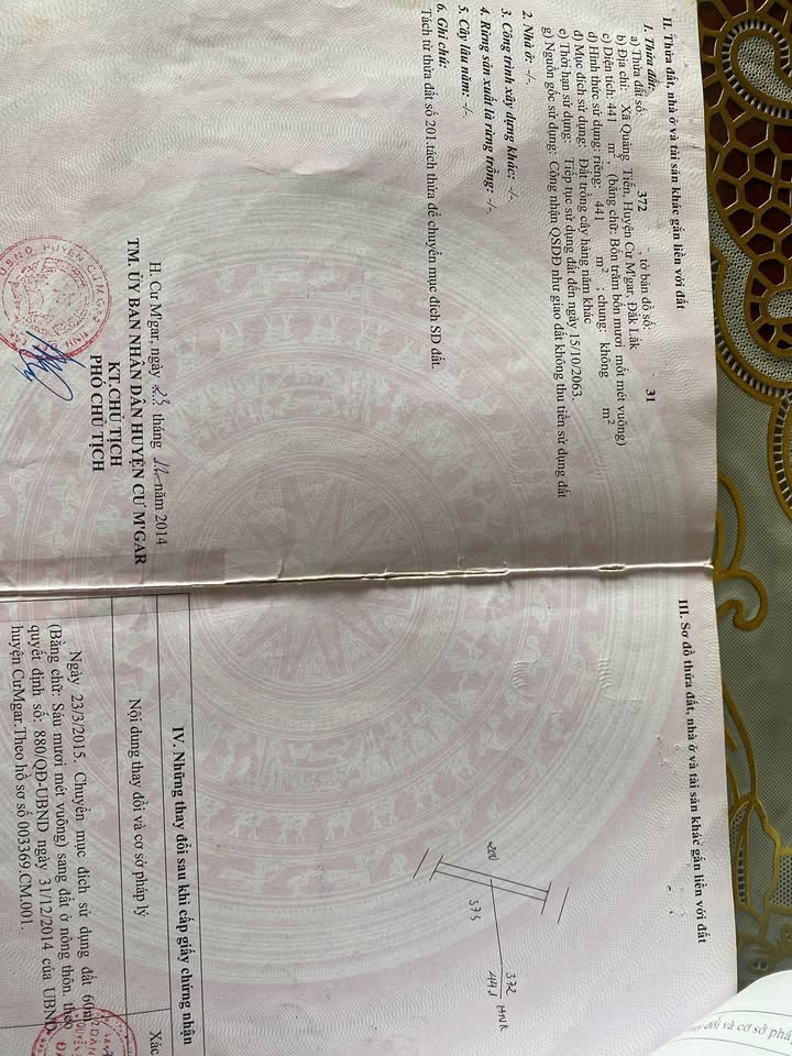 Đất thổ cư 474m² tại Thôn Tiến Phú, huyện Cư M'gar - Bán gấp 1.4 tỷ!