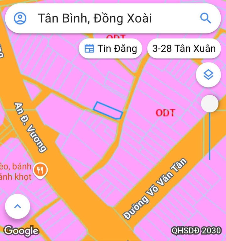 Đất 2 mặt tiền Tân Bình, Đồng Xoài 154m² giá 1 tỷ - Tiềm năng kinh doanh tuyệt vời!