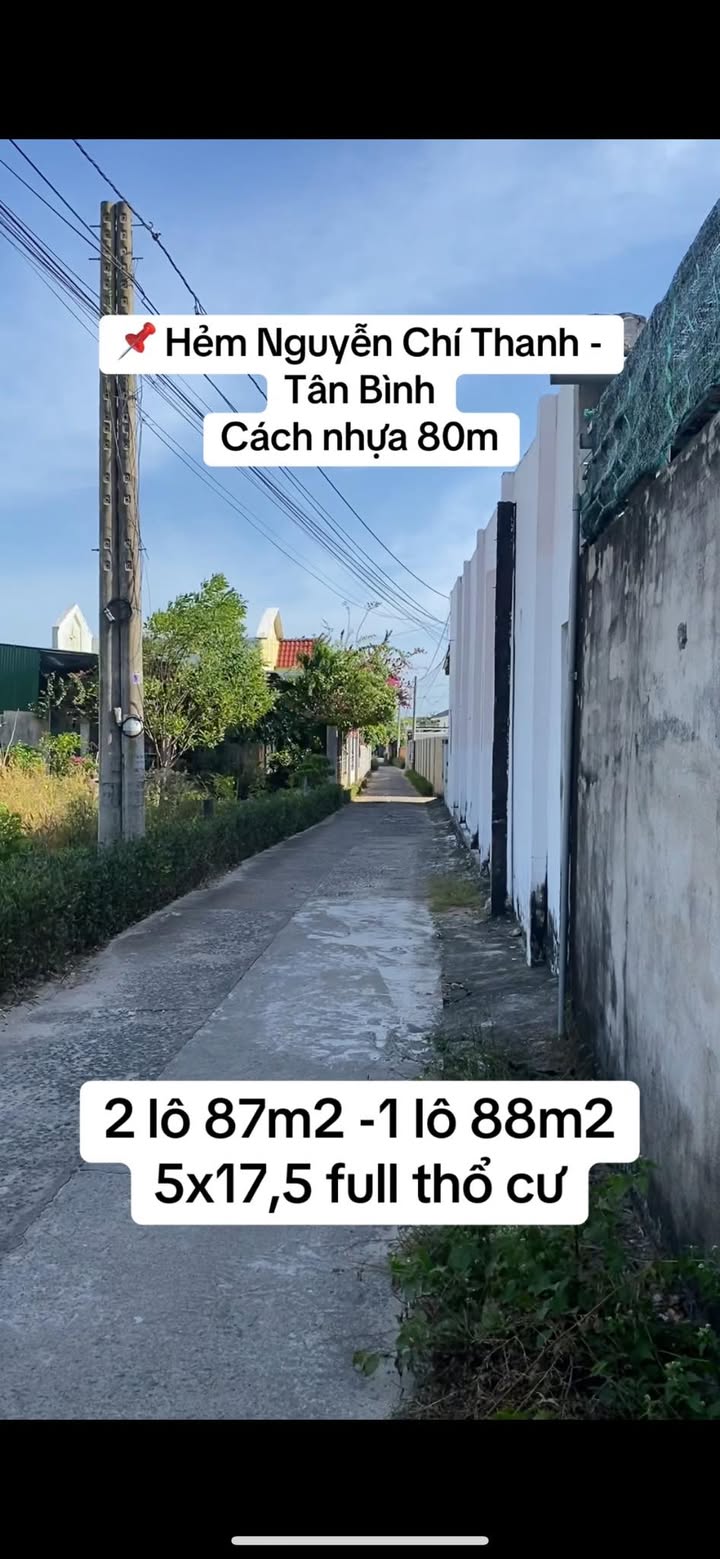 Đất hẻm Nguyễn Chí Thanh, Phan Thiết 87m² giá 800 triệu - Cơ hội đầu tư tuyệt vời!