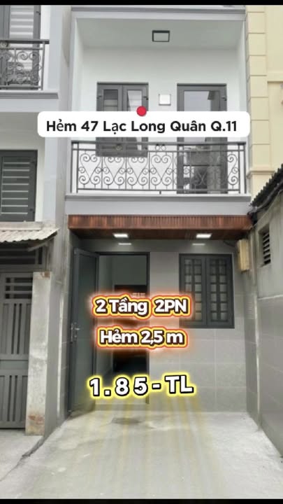 Nhà riêng Hẻm 47 Lạc Long Quân, Q.11 - 11.2m², giá 1.85 tỷ - Sổ hồng chính chủ!
