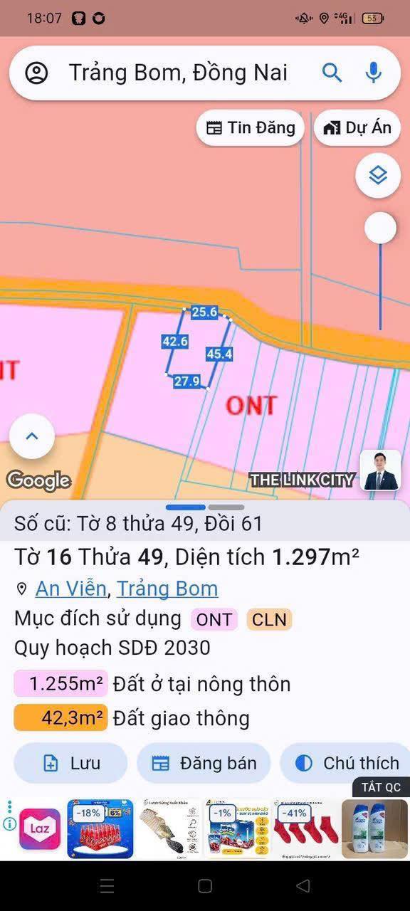 Đất nền An Viễn Trảng Bom 1000m² giá 4.4 tỷ - Thích hợp làm nhà vườn!