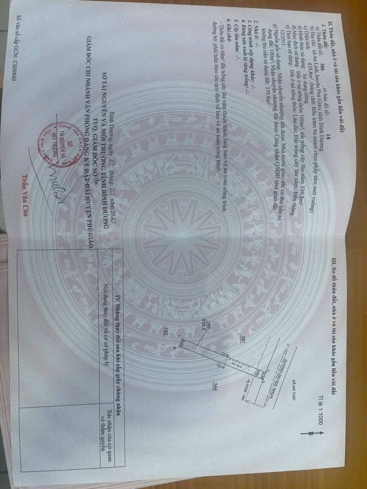 Đất mặt tiền An Linh Phú Giáo 438m² giá 1.2 tỷ - Đầu tư sinh lời ngay!