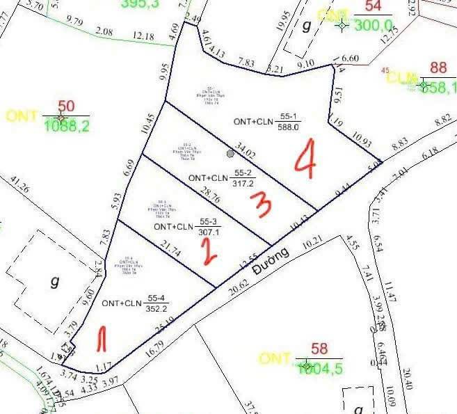 Đất thổ cư Lục Nam 307m² - 352m² mặt tiền rộng - Giá thỏa thuận hấp dẫn!