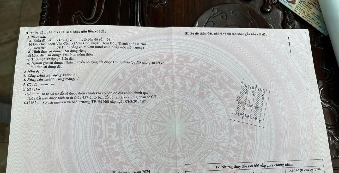 Đất thổ cư An Khánh 60m² giá 55 triệu - Mặt tiền thông thoáng, ô tô đỗ cửa!