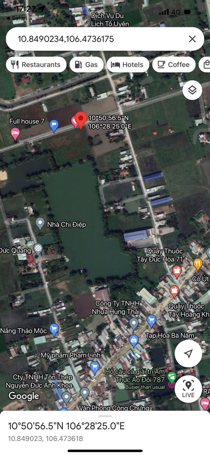 Lô đất thổ vườn mặt tiền Kênh Phước Hoà Đức Hoà Thượng 378m² giá 2.6 tỷ - Đầu tư lý tưởng!