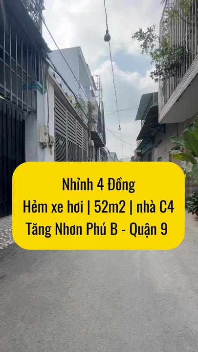 Nhà riêng Tăng Nhơn Phú B 55m² giá 4 tỷ - Hẻm xe hơi, gần Vincom Q9!