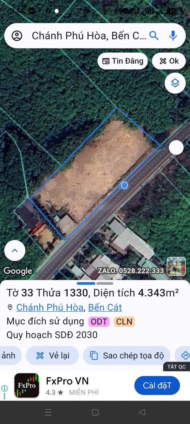 Đất nền Bến Cát 4000m² - Mặt tiền đường DH605, thỏa thuận giá tốt!