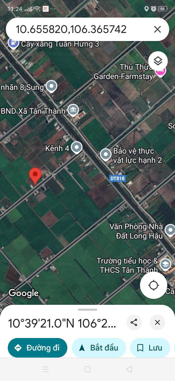 Bán đất thổ cư 1907m² mặt tiền đường Đê xã Tân Thành Long An - Giá chỉ 2.3 tỷ!