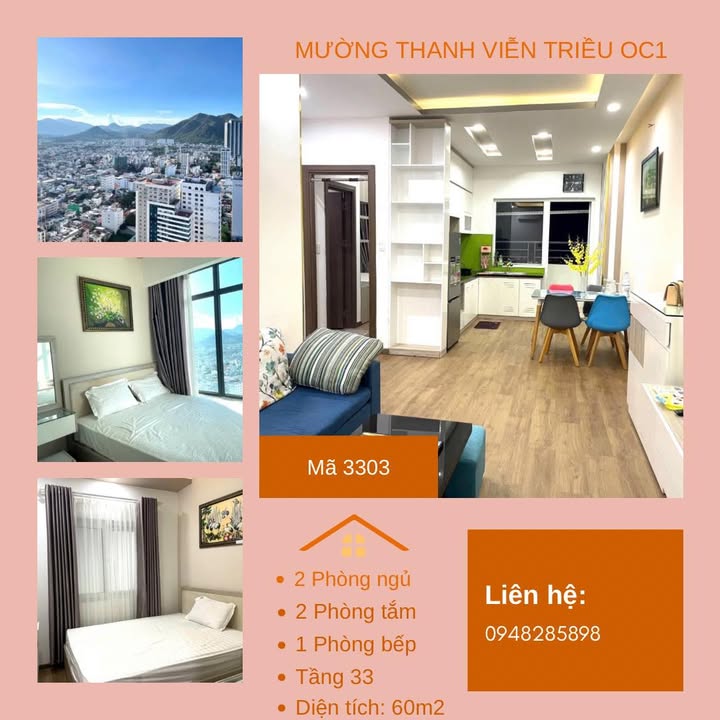 Căn hộ Mường Thanh Viễn Triều Nha Trang 60m² - View biển tuyệt đẹp!