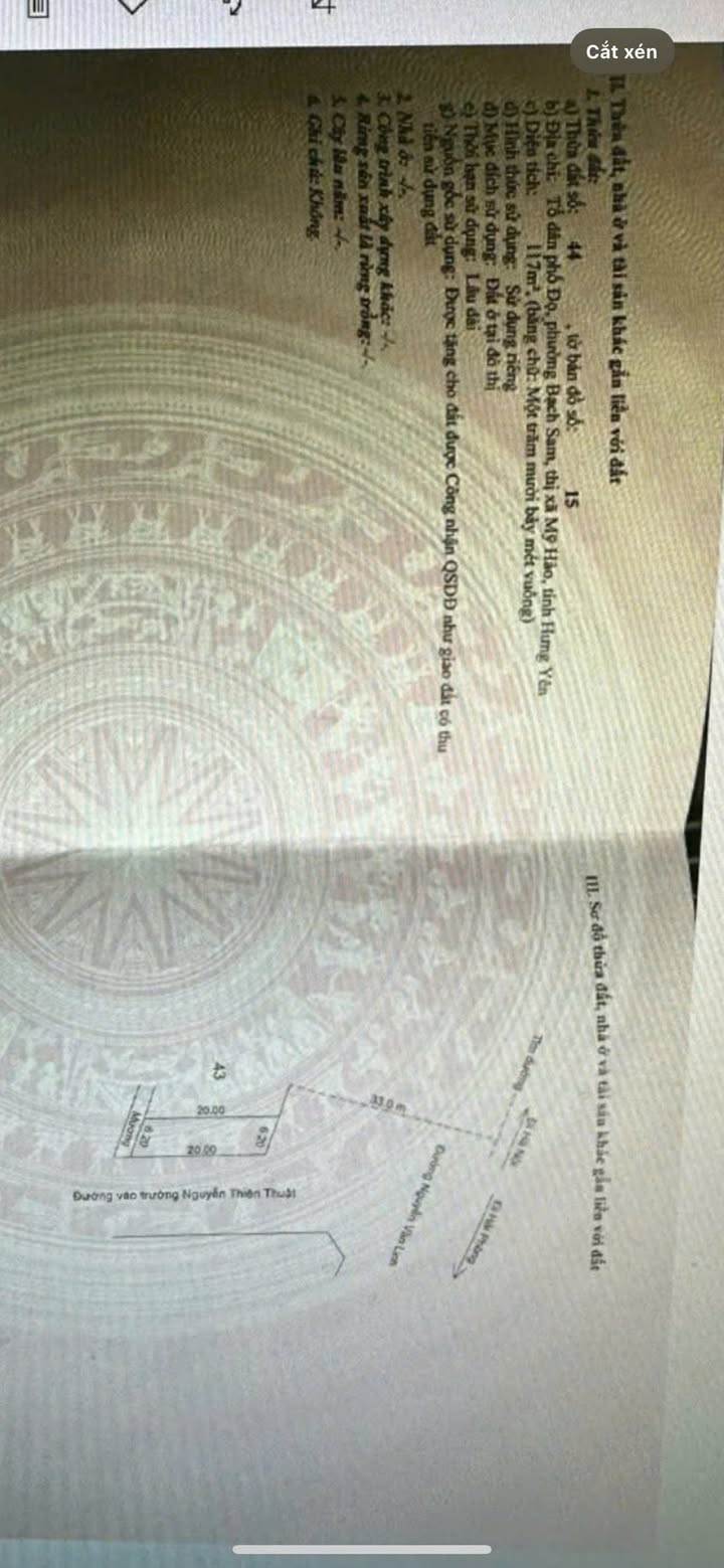 Đất Bạch Sam, Mỹ Hào 300m² giá 5 tỷ - Tiềm năng đầu tư lớn!