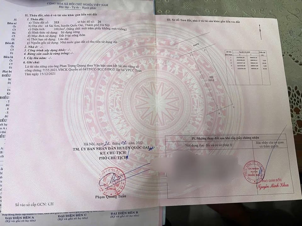 Đất nền lô góc Đường 421B, Sài Sơn, Quốc Oai, 100m² giá 6.3 tỷ - Cơ hội đầu tư tuyệt vời!