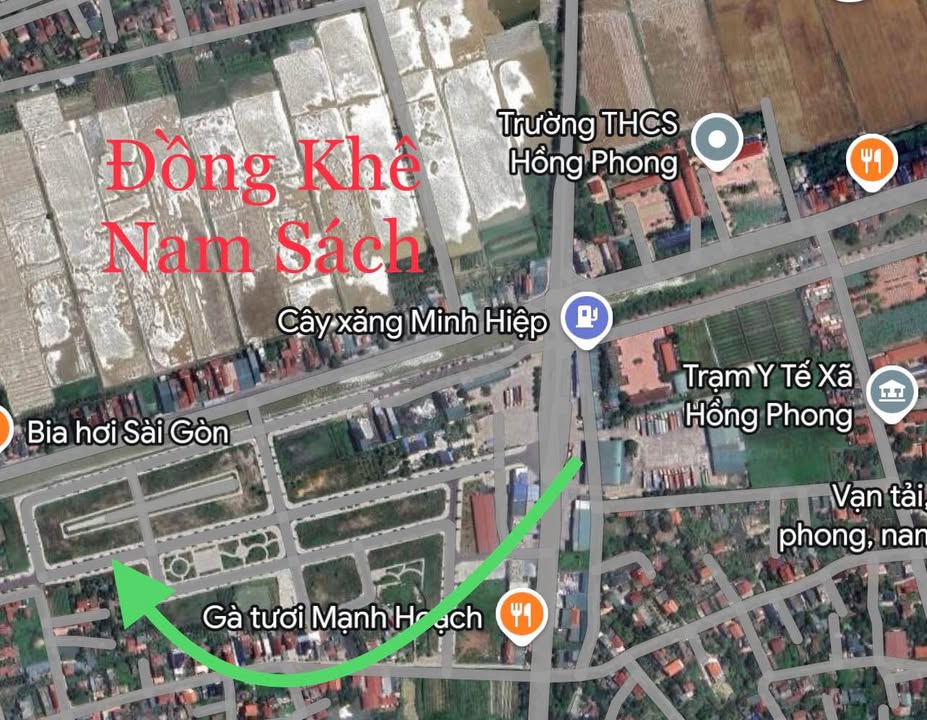 Bán đất KDC Đồng Khê Hồng Phong, Nam Sách 100m² - Đường lớn, vườn cây xung quanh!