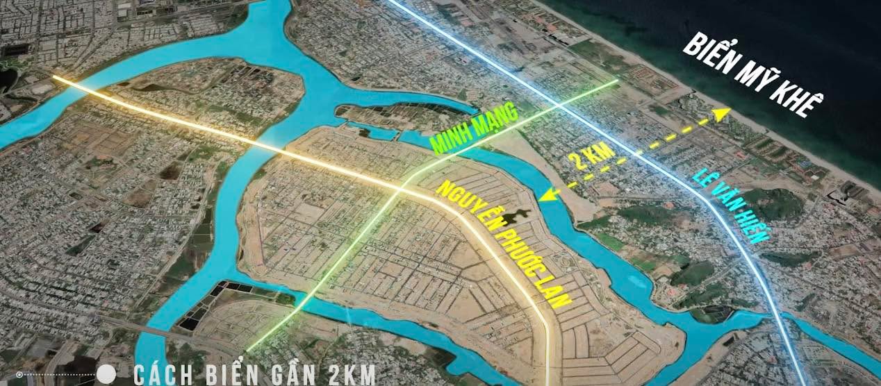 Đất góc 2 mặt tiền đường Minh Mạng, quận Ngũ Hành Sơn, Đà Nẵng 670m² - Cơ hội đầu tư sinh lời!