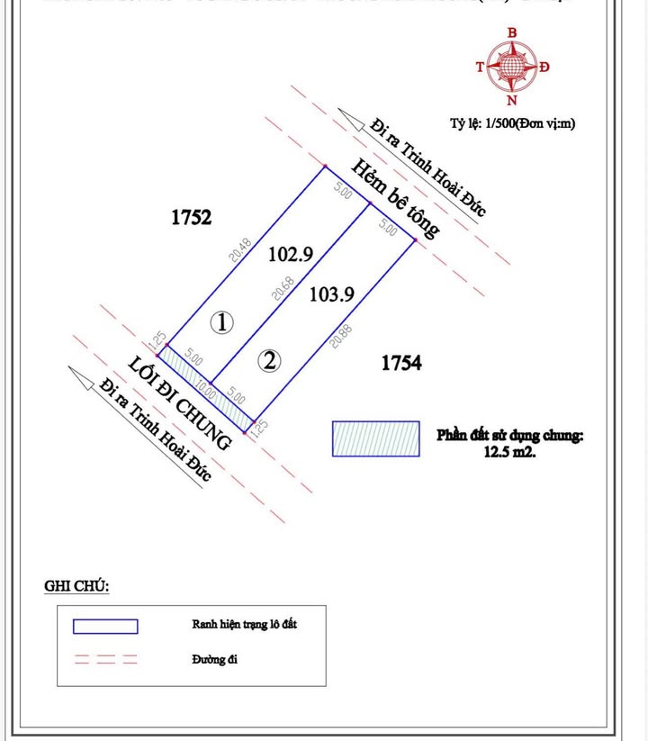 Đất nền 103m² Trịnh Hoài Đức, Phường 11, Đà Lạt - Sổ đỏ pháp lý rõ ràng