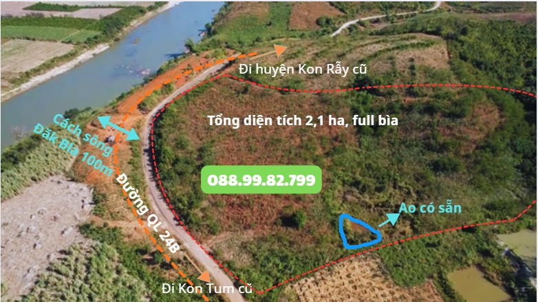 Đất nông nghiệp Đăk Ruồng, Kon Rẫy 20,000m² - Vị trí đẹp, giá thỏa thuận!