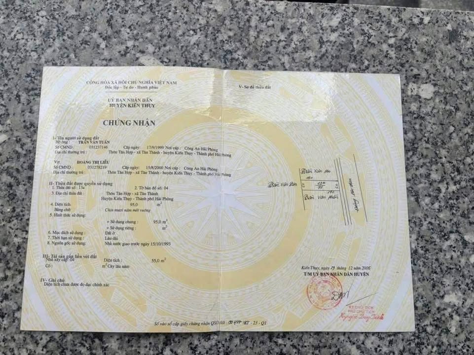 Bán đất mặt đường Vũ Thị Ngọc Toàn, Tân Thành, Dương Kinh 95m² - Hướng Đông, sổ đỏ chính chủ!