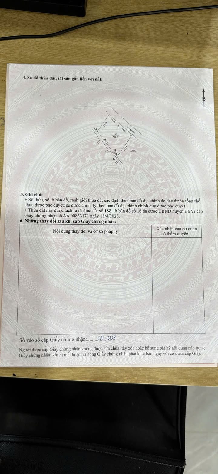 Đất nền Minh Quang Ba Vì 754m² giá chỉ 6 triệu - Cơ hội đầu tư hấp dẫn!