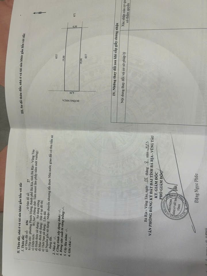 Bán đất thổ cư Phước Hưng, Bà Rịa 85m² giá 2.1 tỷ - Sổ đỏ chính chủ, sang tên nhanh!