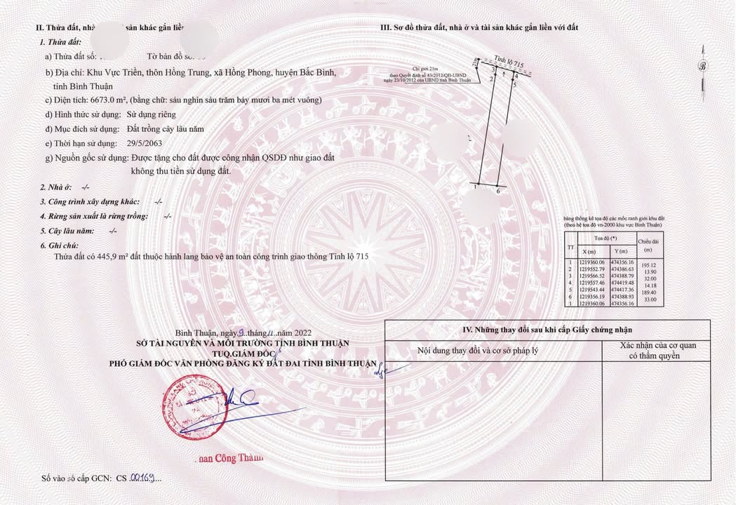 Đất Hồng Phong, Bắc Bình, Bình Thuận 3600m² giá chỉ 700 triệu - Cơ hội đầu tư hấp dẫn!