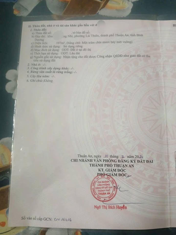 Đất Lái Thiêu, Thuận An 197m² giá 4.5 tỷ - Sổ hồng chính chủ, đầu tư sinh lời!