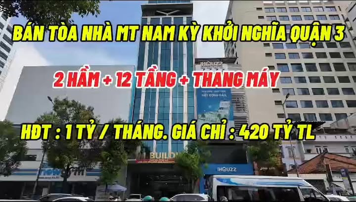 Bán Tòa Nhà Mặt Tiền 262 Nam Kỳ Khởi Nghĩa, Quận 3 - Diện tích 3.000m², Giá 420 tỷ thương lượng
