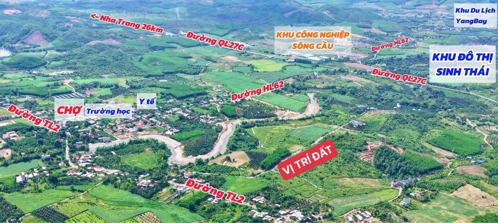 Đất thổ cư Sông Cầu Khánh Vĩnh 365.4m² giá 800 triệu - Mặt tiền đường nhựa ô tô 2 làn!