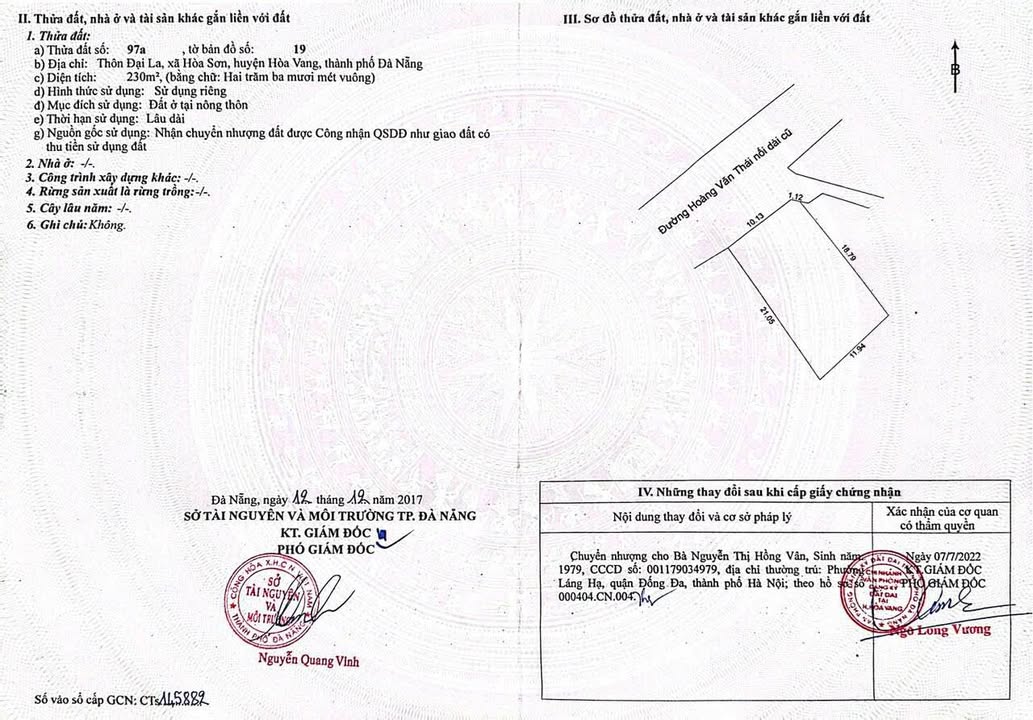 Đất nền đường Hoàng Văn Thái, Liên Chiểu, Đà Nẵng 230m² giá 5.5 tỷ - Cơ hội đầu tư sinh lời!