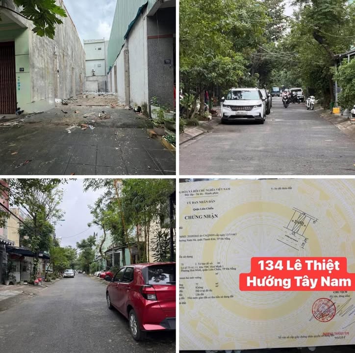 Bán đất mặt tiền đường Lê Thiệt, Đà Nẵng 72m² giá 5.2 tỷ - Vị trí tuyệt đẹp gần biển!