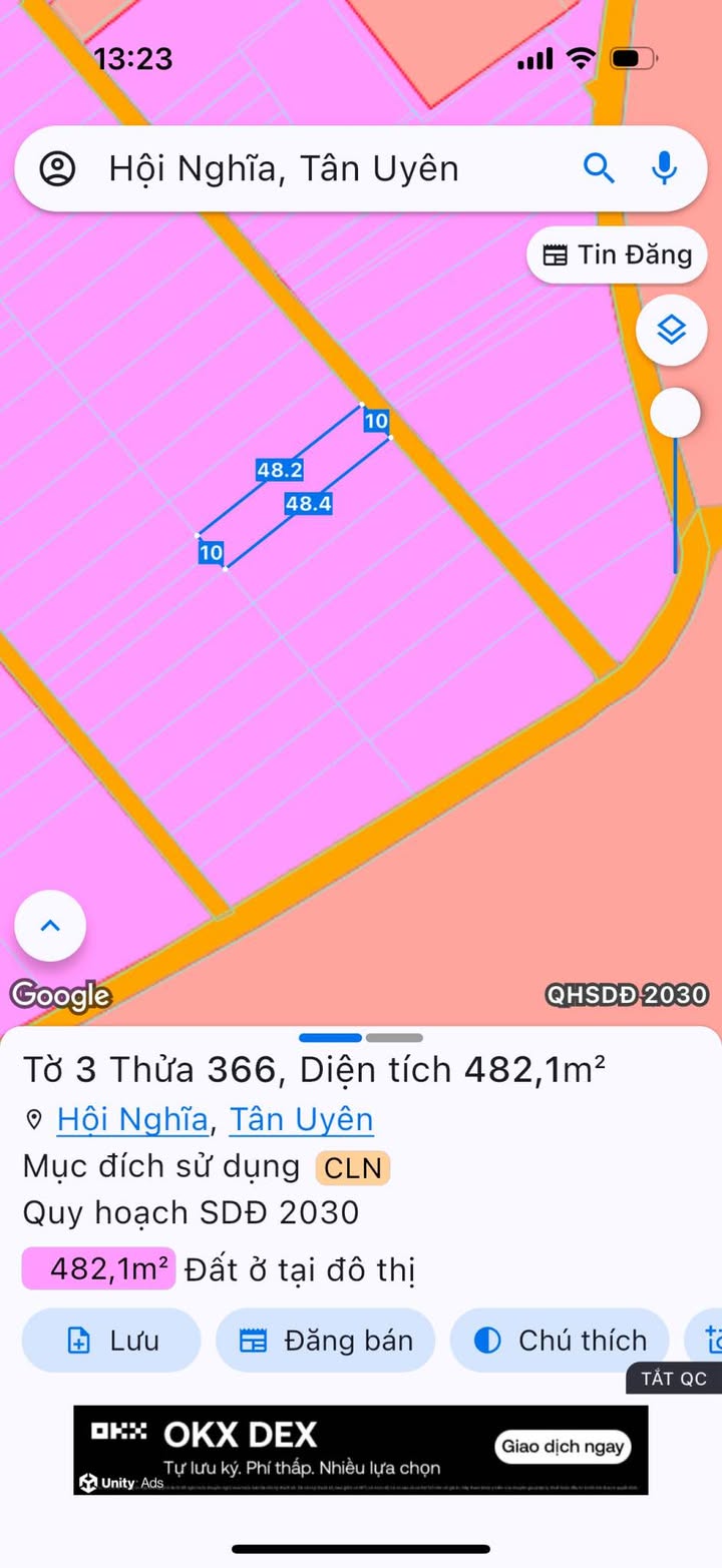 Đất nền Tân Uyên 480m² giá 4 tỷ - Vị trí đẹp, cơ hội đầu tư sinh lời!